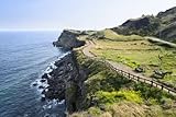Poster-Bild 90 x 60 cm: Blick auf den Olle Walking Path Nr. 10 Kurs in Songaksan auf Jeju Island, Korea. Olle ist berühmte Trekking -Kurse an der Küste(41491545)