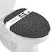 MAYSHINE Seat Cloud Bath Washable Shaggy Microfiber Standard Toilet Lid Covers for Bathroom (Standard Lid, Charcoal Gray)