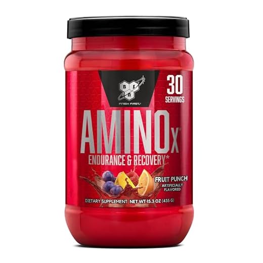 BSN Amino X Muscle Recovery & Endurance Powder with BCAAs, 10 Grams of Amino Acids, Keto Friendly, Caffeine Free, Flavor: Fruit Punch, 30 servings (Packaging may vary)