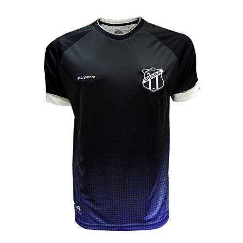 Camisa Masculina Licenciada Design Exclusivo Preta Roxo Time Ceará Futebol Clube (P)