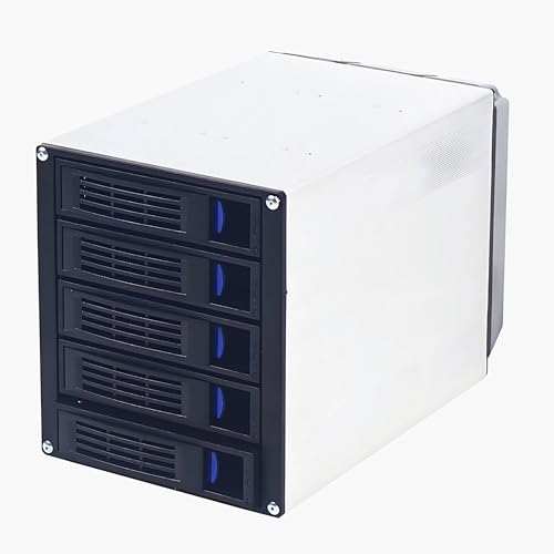 Caja externa para 5 discos SATA 2.5/3.5 con ventilador miniatura 1