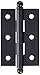 Deltana CH2517U10B Solid Brass 2-1/2-Inch x 1-11/16-Inch Cabinet Hinge with Ball Tips
