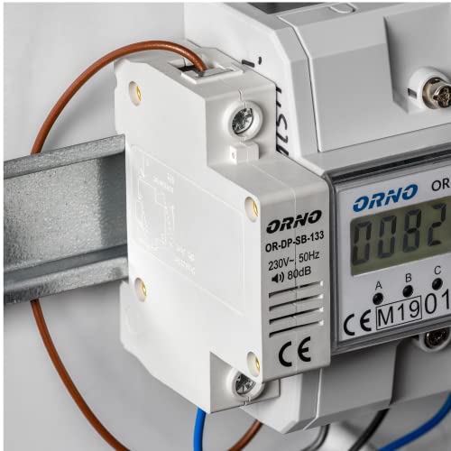 ORNO DP-SB-133 Türklingel Kabelgebunden für die DIN-1-Modulschiene 1 Tonnen 80dB