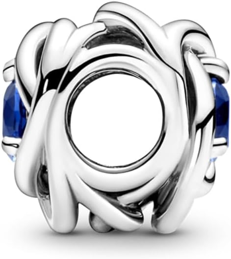 Pandora September Blue Eternity Circle Charm Bracelet Charm Moments Bracelets - Stunning Women's Jewelry - Gift for Women - Made with Sterling Silver & Man-Made Crystal - Image 3
