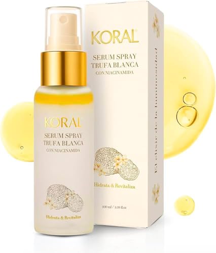 Koral-Serum Spray Trufa Blanca, con Niacinamida,Ácido. Hialurónico y Jojoba.100 ml de bruma sublime.