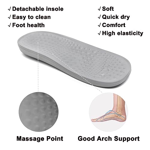 Image of VZQ Women and Men Arch Support Clogs Slip-on Garden Shoes Outdoor Beach Slippers Sandals with Plantar Fasciitis Feet Cushion Insoles