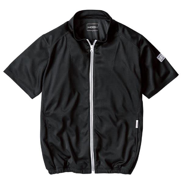 Amazon.co.jp: 村上被服 HOOH 半袖ニットブルゾン V771 ブラック