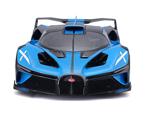 Image of Bburago - 1 /18 Scale Model Compatible with Bugatti Bolide W16 8.0 2020 Sports Car Die-Cast Scale Model Replica Miniature (Blue), Kids