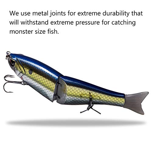 Bassdash(バスダッシュ) スイムシャッド ジョイント式グライドベイト バス・パイク・トラウト・マスキー用 釣りルアー 5枚目