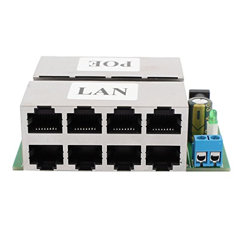 Aexit 8 LAN Network Adapters 2 Layer POE Ports Module Injector Power Over Ethernet Router para Cámaras IP miniatura 4