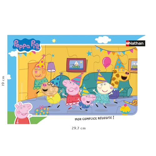 Puzzle cadre 15 pièces : 'anniversaire de Peppa Pig Ravensburger Nathan - vue 3