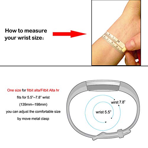 Honecumi Replacement Floral Wrist Strap Compatible With Fit Bit Alta/Alta Hr Pattern Watch Bands For Men Women Adjustable Fit Bit Alta Hr Band With Metal Clasp thumb #3