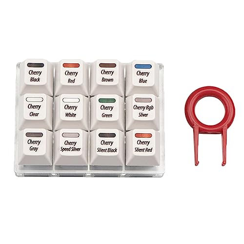 Yisawroy Testeur de claviers Cherry MX - Outil de test de claviers en acrylique - Sensation de pression précise - Base en acrylique - Testeur Cherry MX