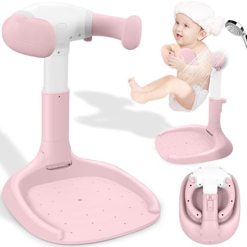 Baby shower stand with adjustable height and anti-slip base