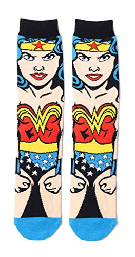Super Hero Marvel Comics DC Wonder Woman Character 360 Crew Socks