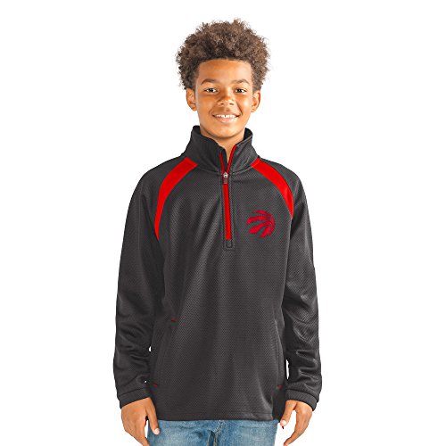G-III Boys' High Impact Half Zip Pullover, Black, Large