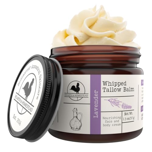 Image of Hearth & Homestead Whipped Beef Tallow for Skin & Face, Lavender, 1.3oz