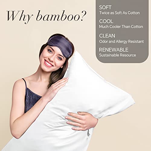 Bedelite Body Pillow Cover Long Pillow Case, Rayon Made From Bamboo, Breathable & Silky Soft Body Pillow Pillowcase, Cooling Full Body Pillow Case For Hot Sleepers, Night Sweats(White, 20X54 Inches) #TOP1