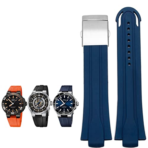 Bracelet montre silicone anti irritation étanche 24mm résistant fermoir acier