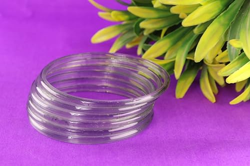 Image of STYOLLO Viral Jelly Transparent Plain Glass Chudi Set For Women & Girls | Traditional Bangle Set | Stylish Bangles For Girls | Ethnic Wedding, Festive & Daily Jewelry | Classic Designer Churi - Set Of 12