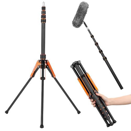 Pied de lumière 200 cm en carbone ultra léger pour stabiliser vos softbox