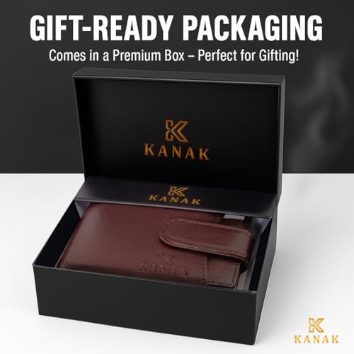 Easy Access Genuine Leather Wallet, Compact Bifold with Tab Closure, 4.3 inches x 3.5 inches x 0.60 inches (BROWN)2