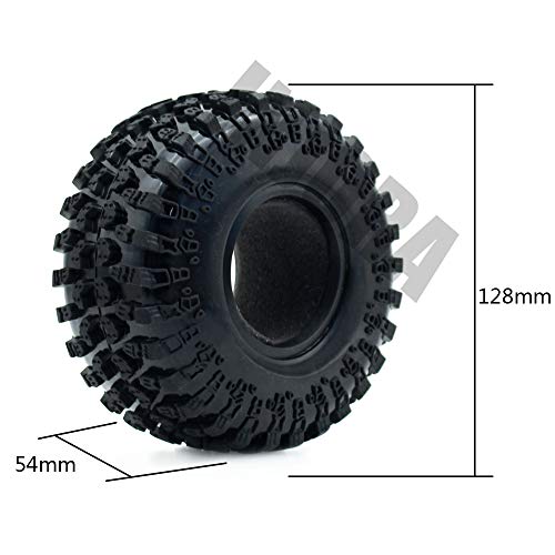 Injora Rc Tires 2.2Inch Rc Rubber Tyre Set 4Pcs For 1/10 Rc Crawler Axial Scx10 Ax10 Wraith D90 #TOP4