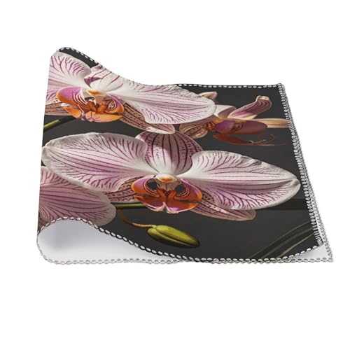 Sets de table rectangulaires déco orchidées pour repas de salle à manger - 4