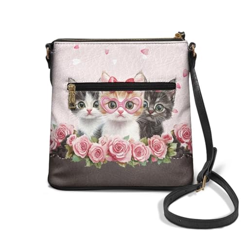 Image of Leather Women Crossbody Hobo Bag Satchel Purse Handbag with Adjustable Shoulder Strap and Zipper Pockets