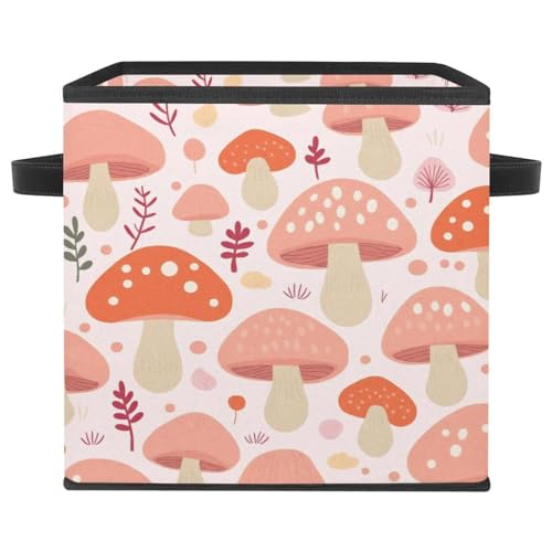 Boîte de rangement pliable cube bac pour maison et placard rose - 2