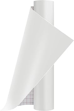 Ant 13inch x 5ft Matte White Smart Adhesive Permanent Vinyl Compatible with Cricut Explore and Maker Series Without Cutting Mats, Create DIY Projects, Decals, Stickers & More