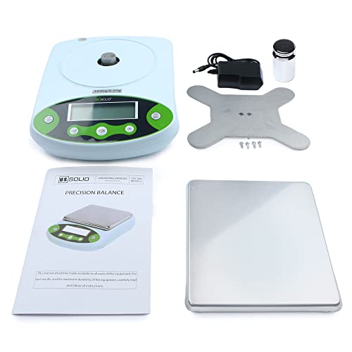 U.S. Solid Digital Precision Balance 500g x 0.01g, Lab Scale with 200g Calibration Weight, 12 Weighing Units, AC 100V-240V & DC 9V, Piece Counting by U.S. Solid - Used condition - Image 8