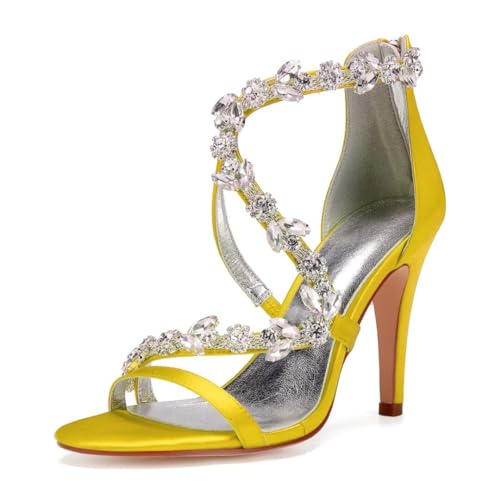 High Heel Wedding Shoes for Bride Open Toe Rhinestones Bridal Heeled Sandals Wedding High Heels product thumbnail 18