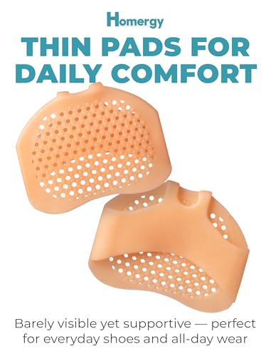 Homergy Metatarsal Foot Pads for Pain Relief - 4 Pack Soft Gel Reusable Breathable Sleeve Pads, Foot Cushions, Forefoot Cushioning Shoe Supports for Women and Men2