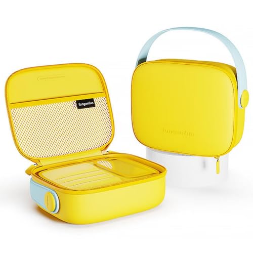 Yellow Makeup Case – Macaron Color Hard Shell Cosmetic Travel Case with Compartments, Waterproof & Durable, Portable Organizer for Make up, Skincare, and Accessories (Sunshine Yellow)