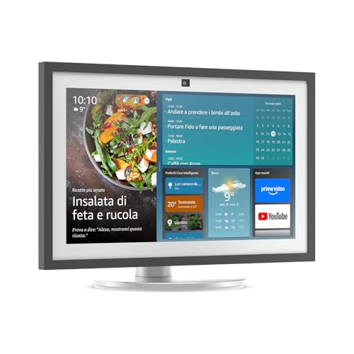 SUPPORTO PREMIUM REGOLABILE: realizzato in alluminio anodizzato, questo versatile supporto ha una finitura elegante e offre diverse modalità di posizionamento di Amazon Echo Show 15. Amazon Echo Show 15 venduto separatamente.