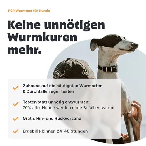Pezz PCR Wurmtest Hund | 9 häufigsten Würmer & Parasiten | Giardien, Bandwürmer, Spulwürmer, Hakenwürmer, Herz- und Lungenwürmer etc. | Labor-Befund inkl. CT-Wert | gratis Labor-Versand