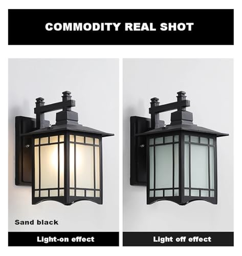 Lámpara de Pared Moderna e Impermeable - Luz Exterior Minimalista de Estilo Europeo para balcón, Patio y Pasillo. Diseño Sencillo. Ideal para pasillos Chinos y Jardines.