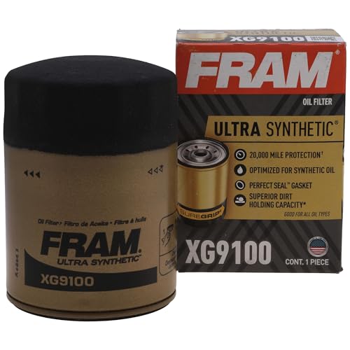 FRAM Ultra Synthetic XG9100 20K Mile Change Automotive Replacement Engine Oil Filter for Synthetic Oil Changes, Premium Vehicle Engine Protection Oil Filter for Select Vehicle Model Years