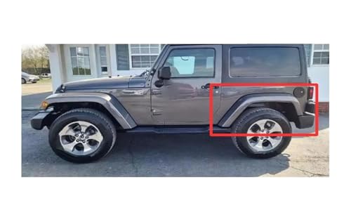 Par de arcos de ceja para rueda trasera izquierda y derecha de Jeep Wrangler JK de 2007 a 2017 5
