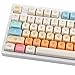 Sunzit MOA Profile PBT Keycaps,136 Keys Cute Fireworks Theme Custom Keycap 60 65 75 100 Percent,Dye-Sublimation Key caps Keyboard Keycap Set for Cherry MX Switches Mechanical Keyboards (Fireworks)