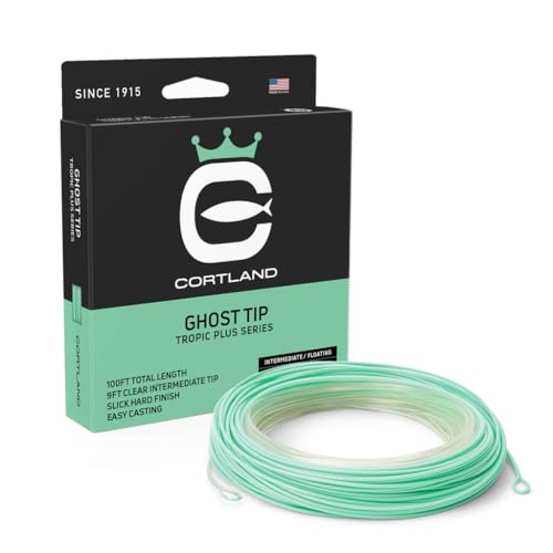Cortland Ghost Tip Saltwater Fly Line, Clear/Seafoam 100ft, WF9I/F