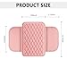 Upgraded Car Center Console Cover,Microfiber Leather Car Armrest Cover Cushion with 2 Storage Bags,Universal Car Armrest Storage Box Car Interior Accessories for Most Cars (Pink)