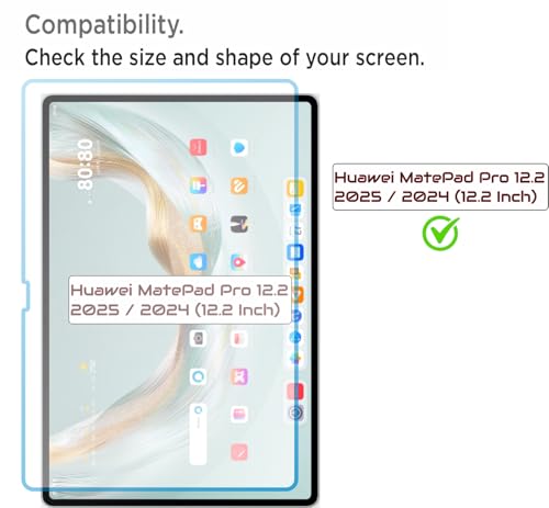 Image of Privacy Anti Peep Matte Screen Guard Compatible With Huawei MatePad Pro 12.2 2025 /2024 (12.2 Inch) Anti Spy Blue Light Block Screenguard Not a Tempered Glass Screen Protector
