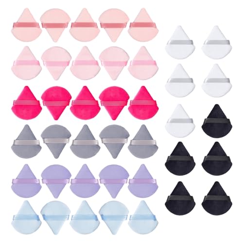 40 Piezas De Bocanado De Triángulo, Esponja De Maquillaje, Mini Bocanada, Herramientas De Maquillaje, Bocanada Portátil
