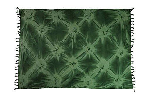 Preisvergleich Produktbild Ciffre Sarong Pareo Wickelrock Strandtuch Tuch Schal Wickelkleid Strandkleid Blickdicht Kreta - Grün