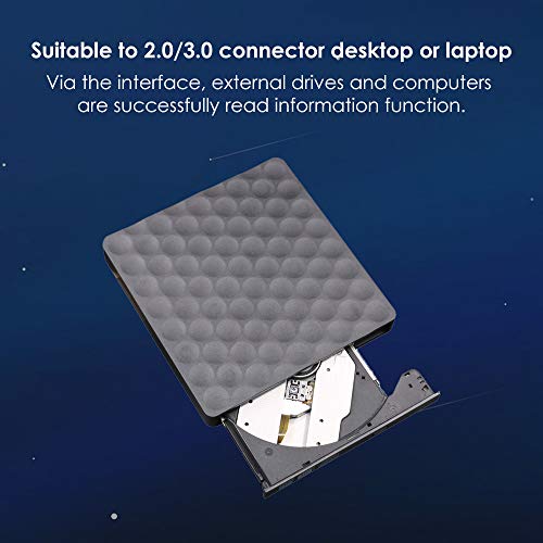 Docooler USB 3.0 Portátil Ultra Fino Unidade Ótica Externa Bandeja de CD ODD Caddy Burner Leitor 5Gb