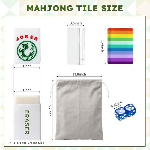 Set de Fichas de Mahjong Americano Acrílico 166 piezas miniatura 2
