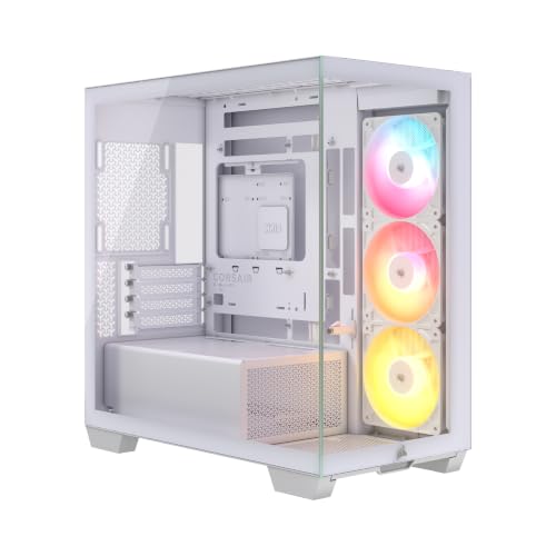 Carcasa Micro-ATX CORSAIR 2800X RS-R blanca para escritorios minimalistas de juego