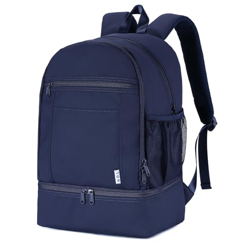 NOL Kids 2-in-1 Backpack & Lunch Bag, Water-Resistant, Navy